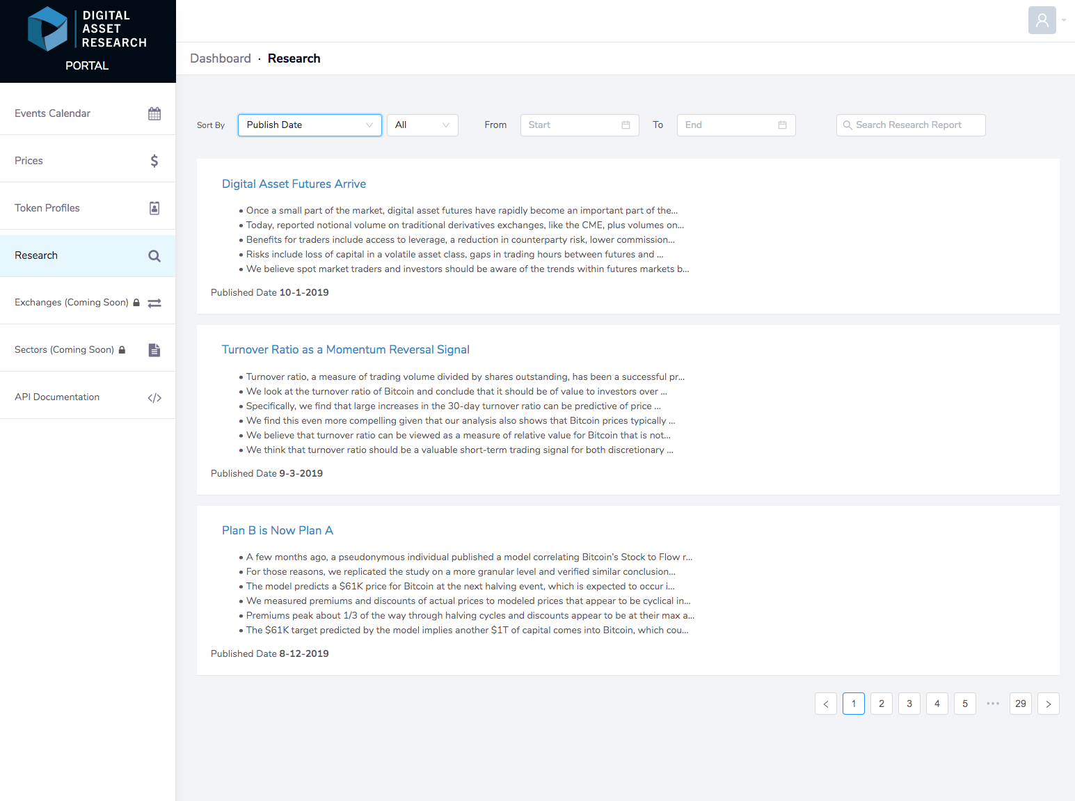 Portal/API Digital Asset Research