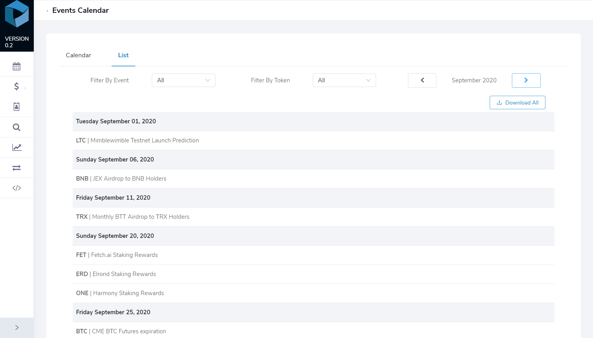 Crypto Events Calendar Digital Asset Research