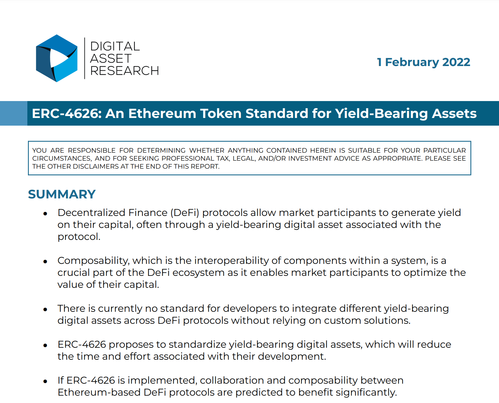 ERC4626 Primer Digital Asset Research